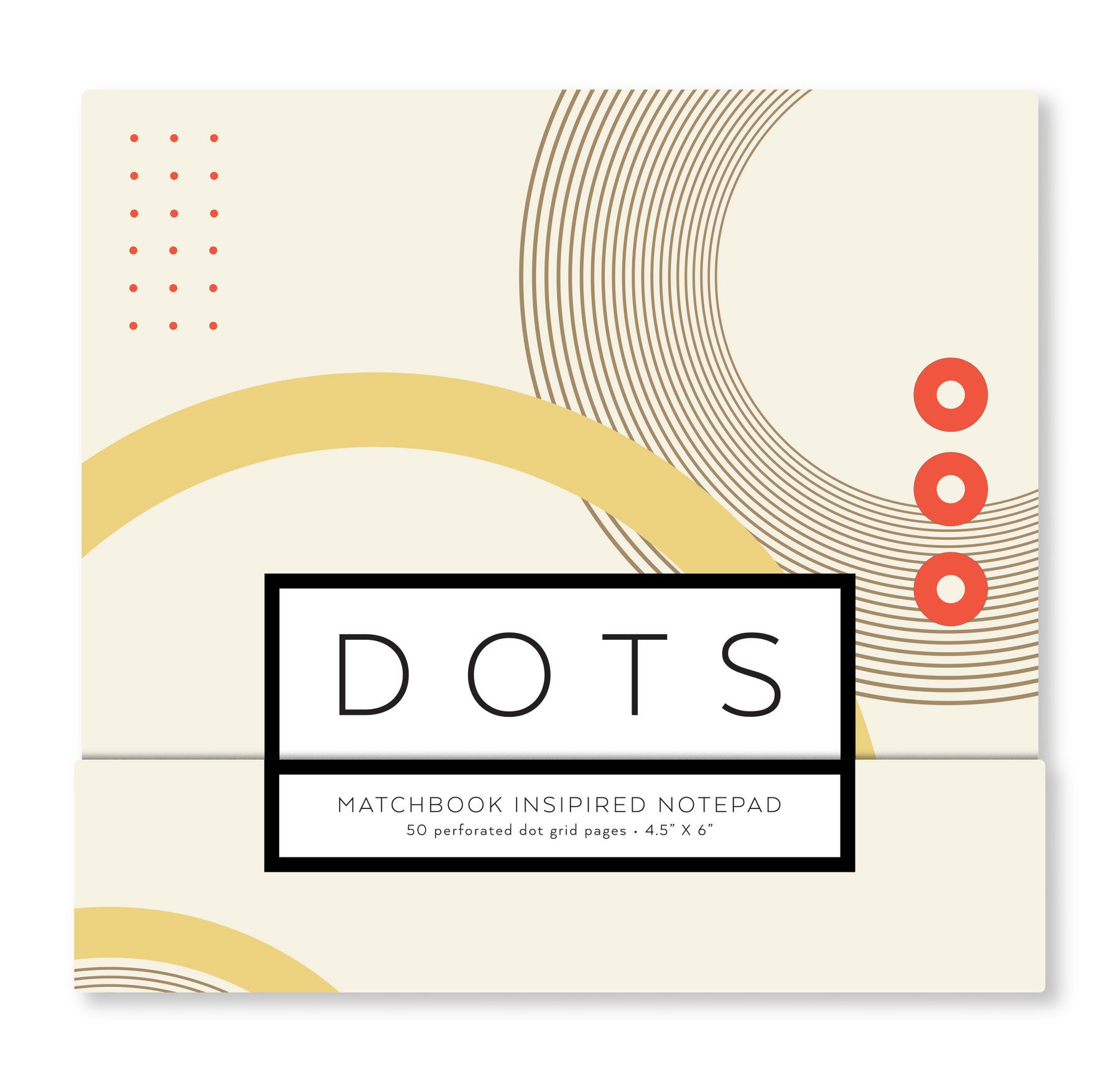 Dots Galore Matchbook Inspired Notebook - Front