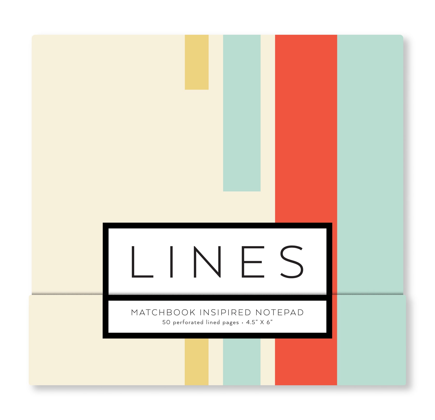 Simple Lines Matchbook Inspired Notebook – Front view