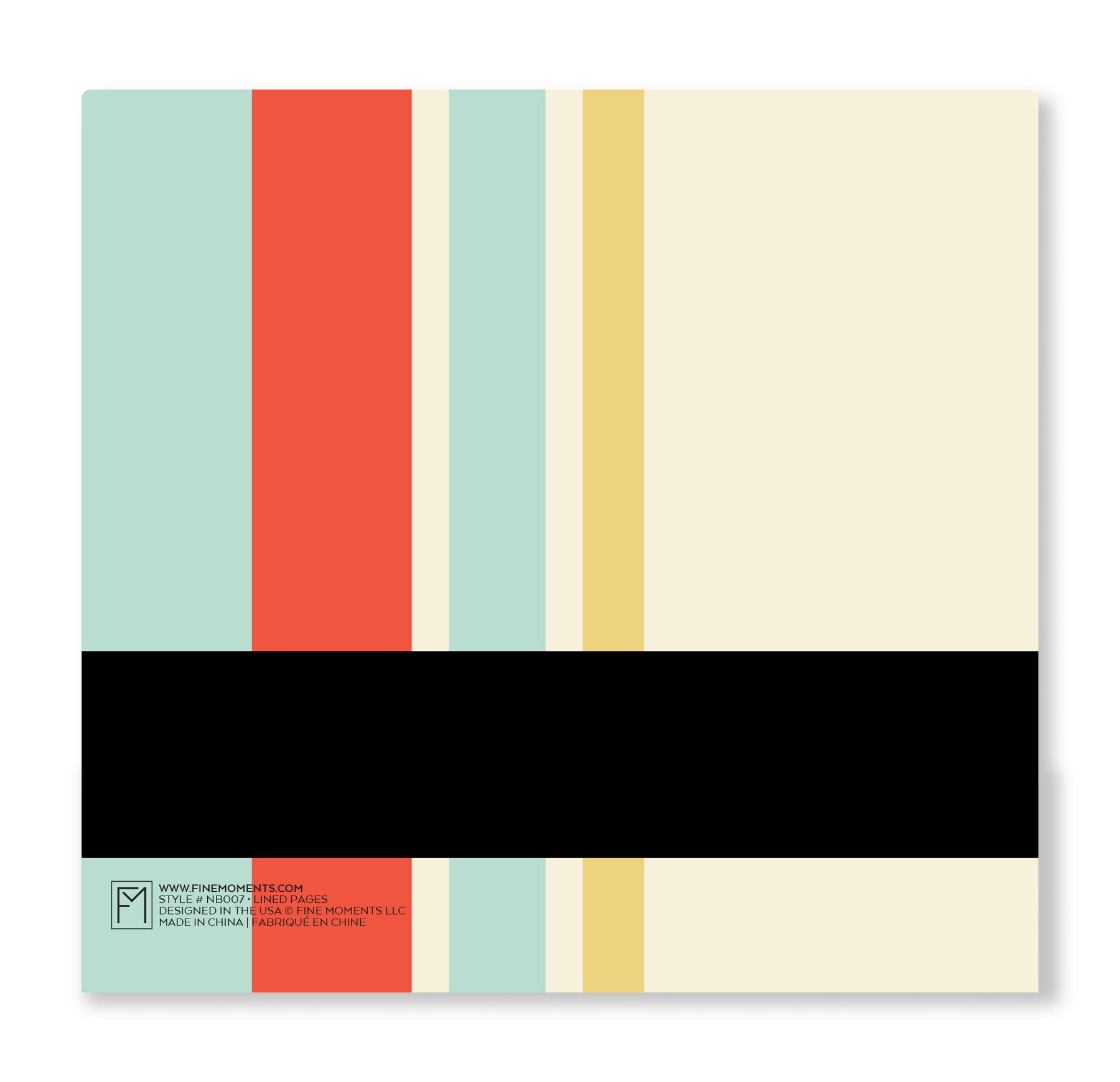 Simple Lines Matchbook Inspired Notebook – Backside