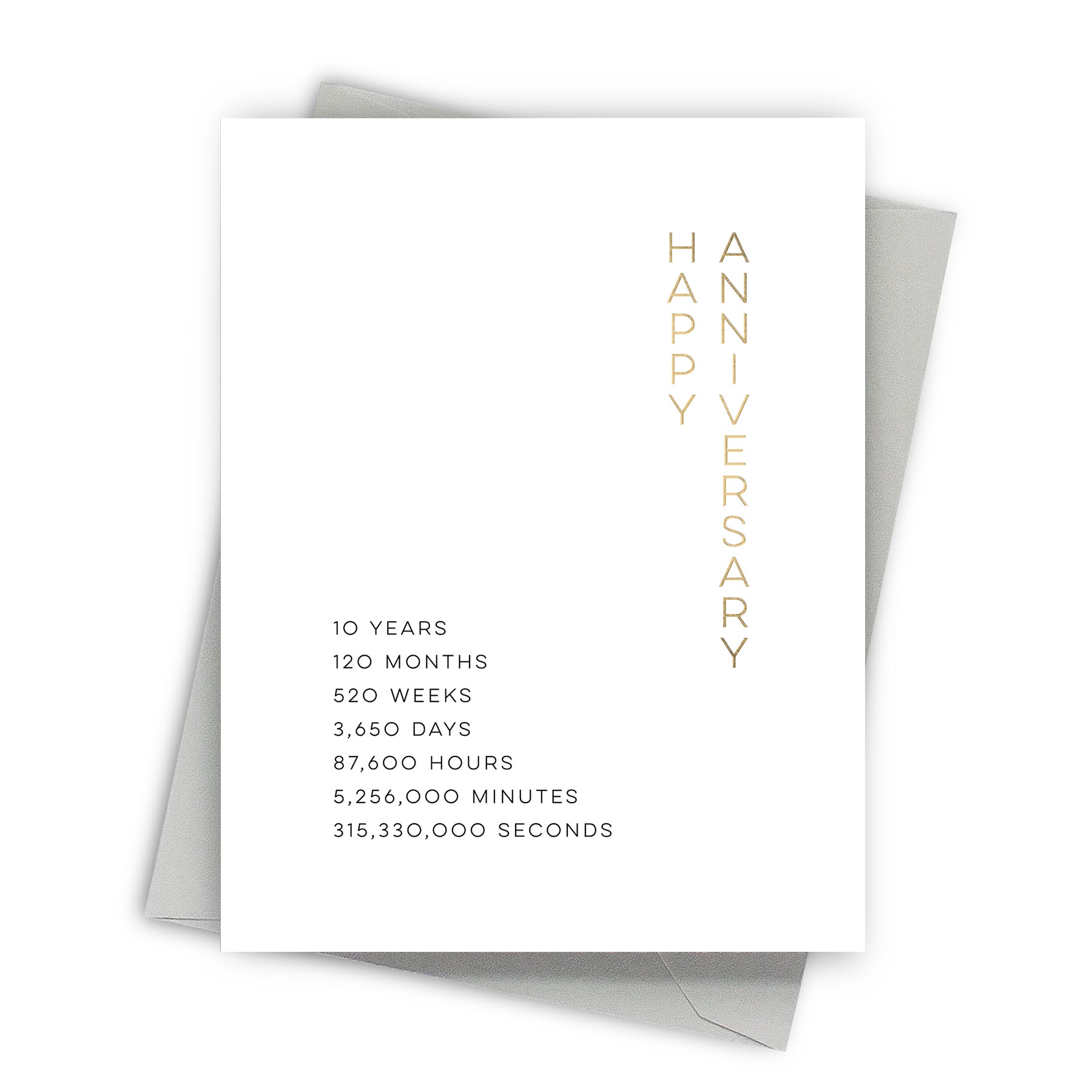 Ten Year Summary Anniversary Card by Fine Moments