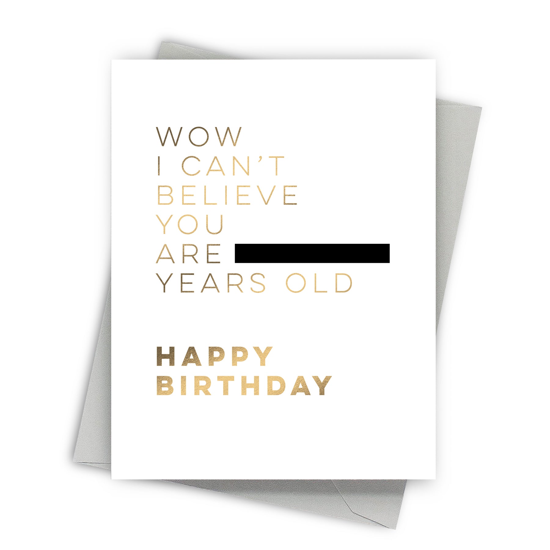Blocked Out Birthday Card by Fine Moments