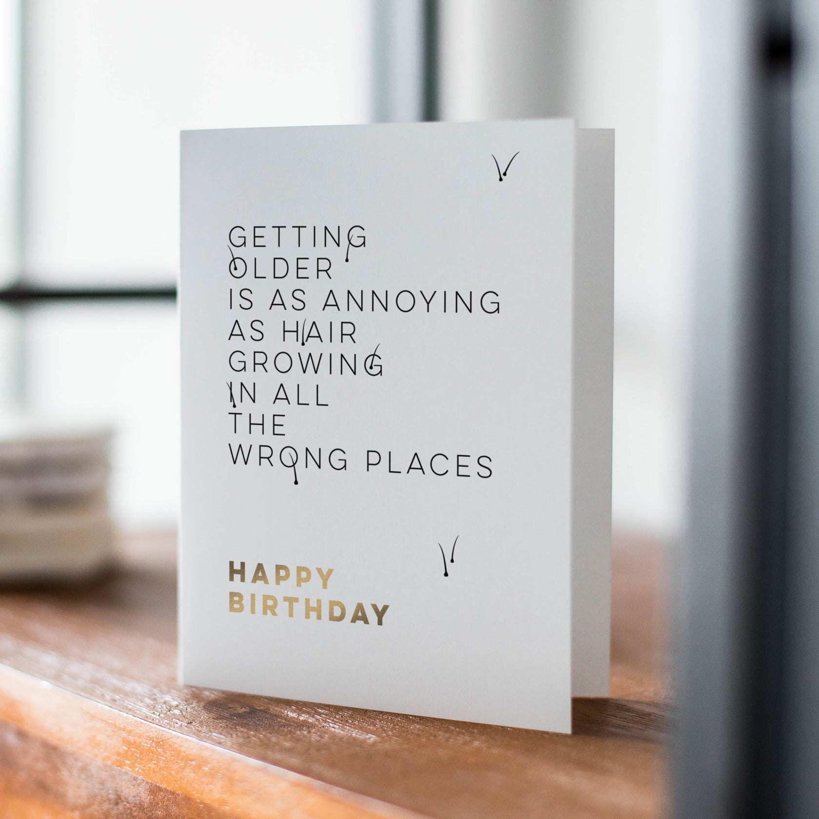 Stylized Hairy Birthday Card by Fine Moments