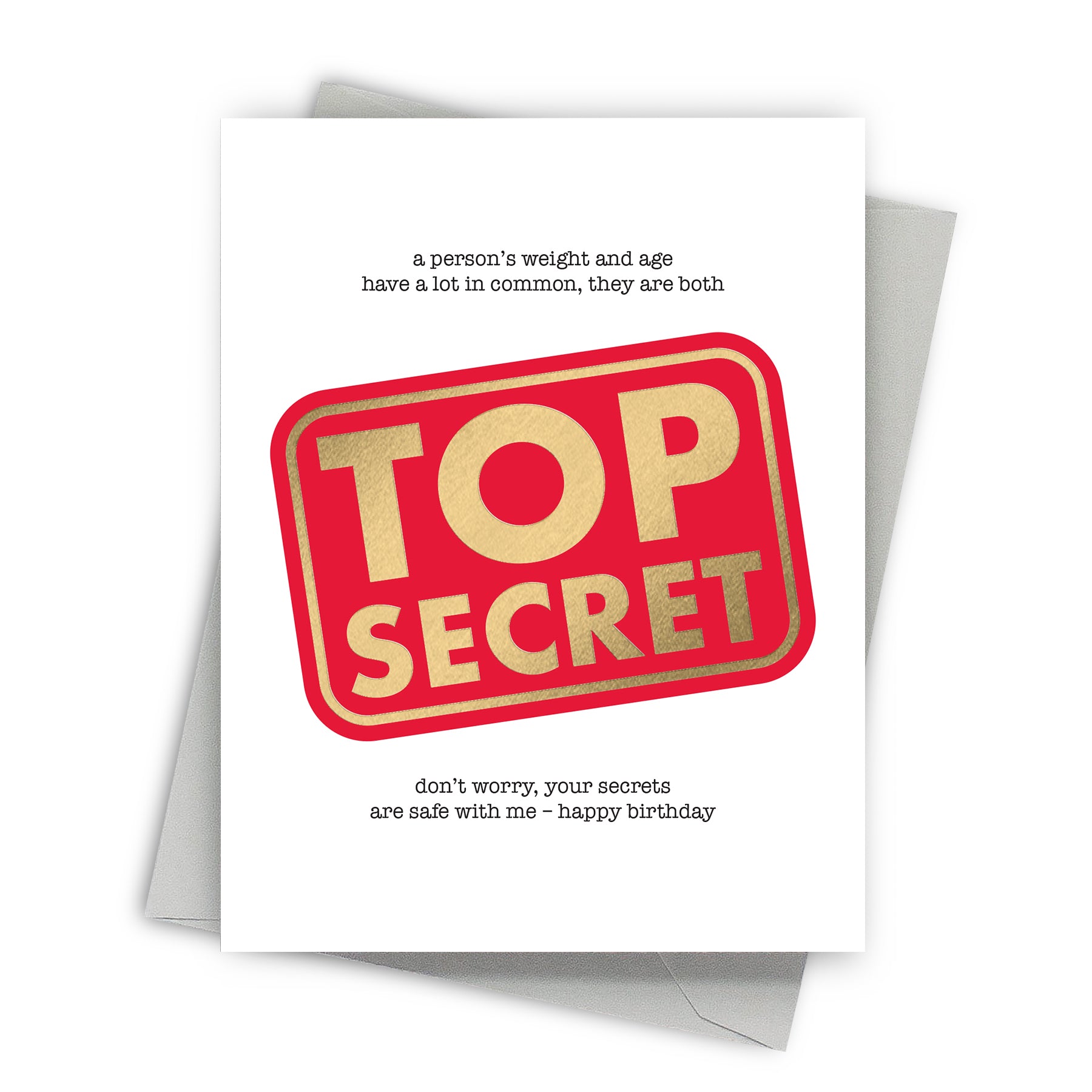 Top Secret Birthday Greeting Card