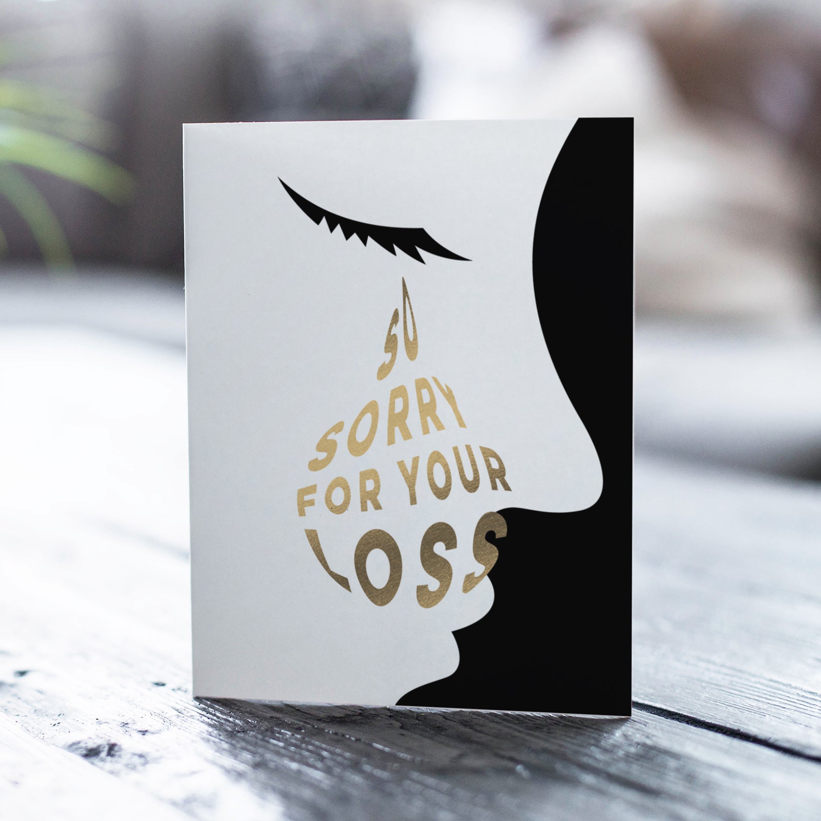 Big Tear Stylized Sympathy Card by Fine Moments