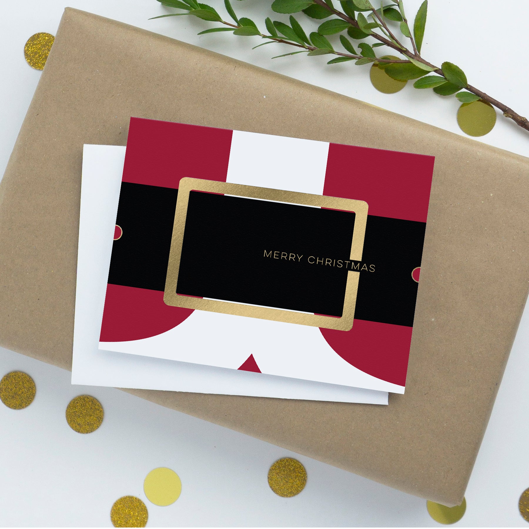 Santa's Belt Christmas Card