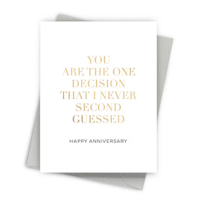 Second Guesses Anniversary Card – Fine Moments