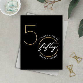 Nifty Fifty Birthday Card