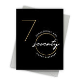 Sensational Seventy Birthday Card - front