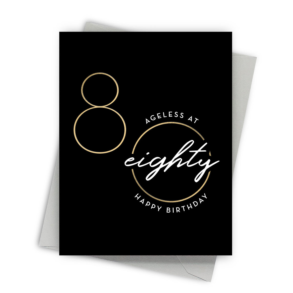 Ageless Eighty Birthday Card - front