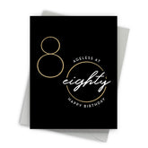 Ageless Eighty Birthday Card - front
