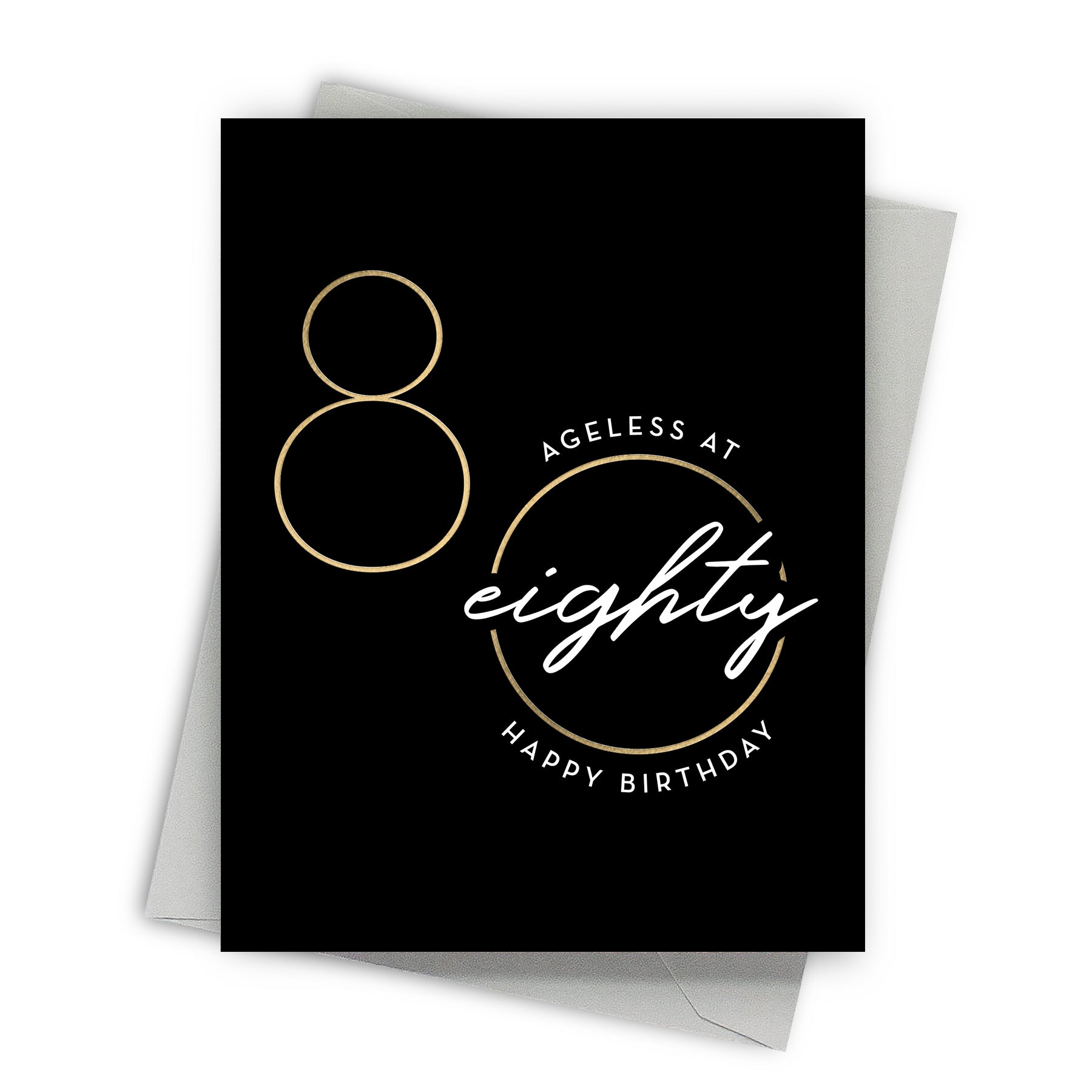 Ageless Eighty Birthday Card - front
