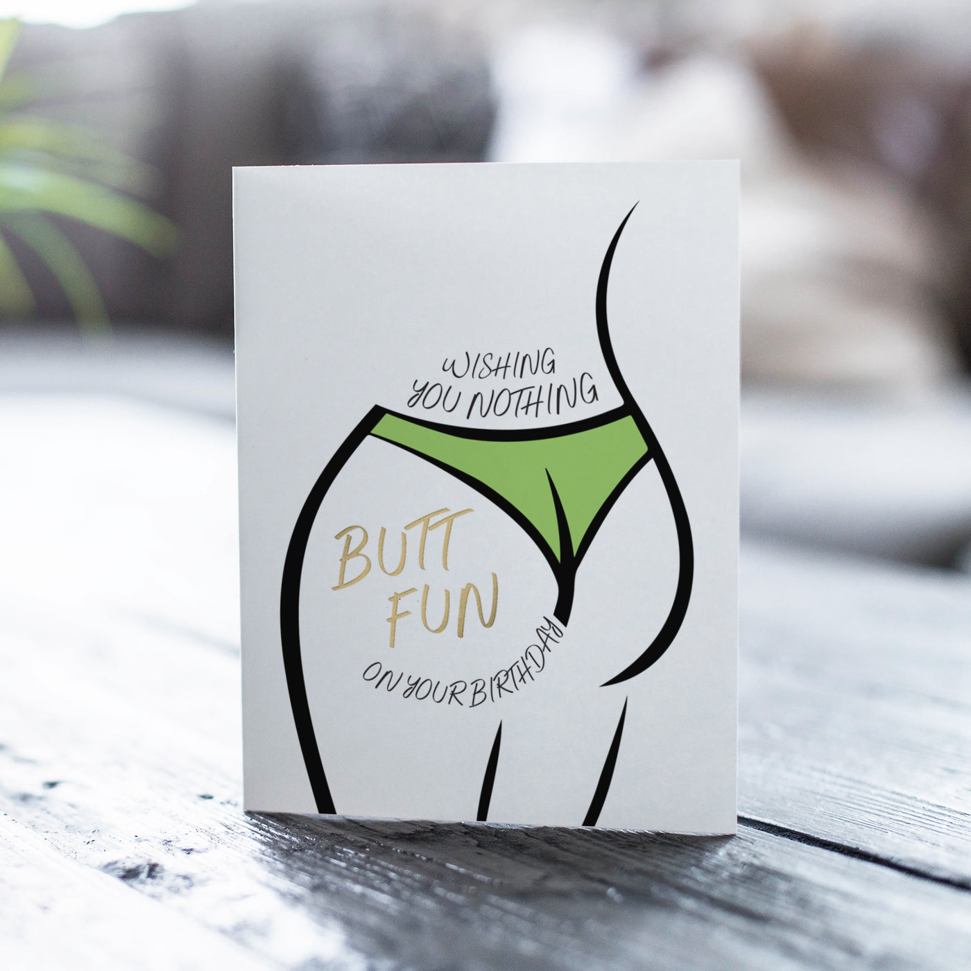 Cheeky Wishes Birthday Card by Fine Moments