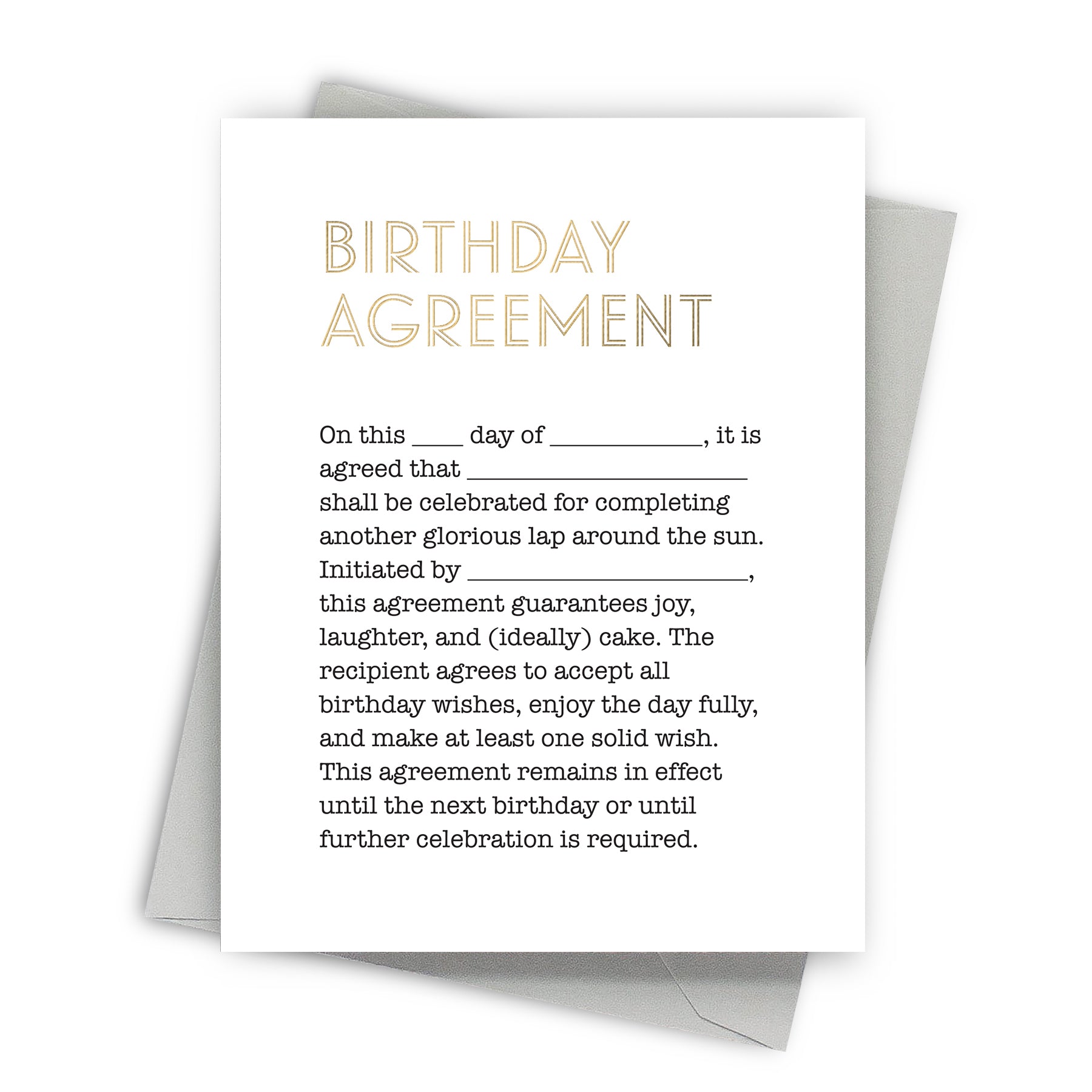 Birthday Agreement