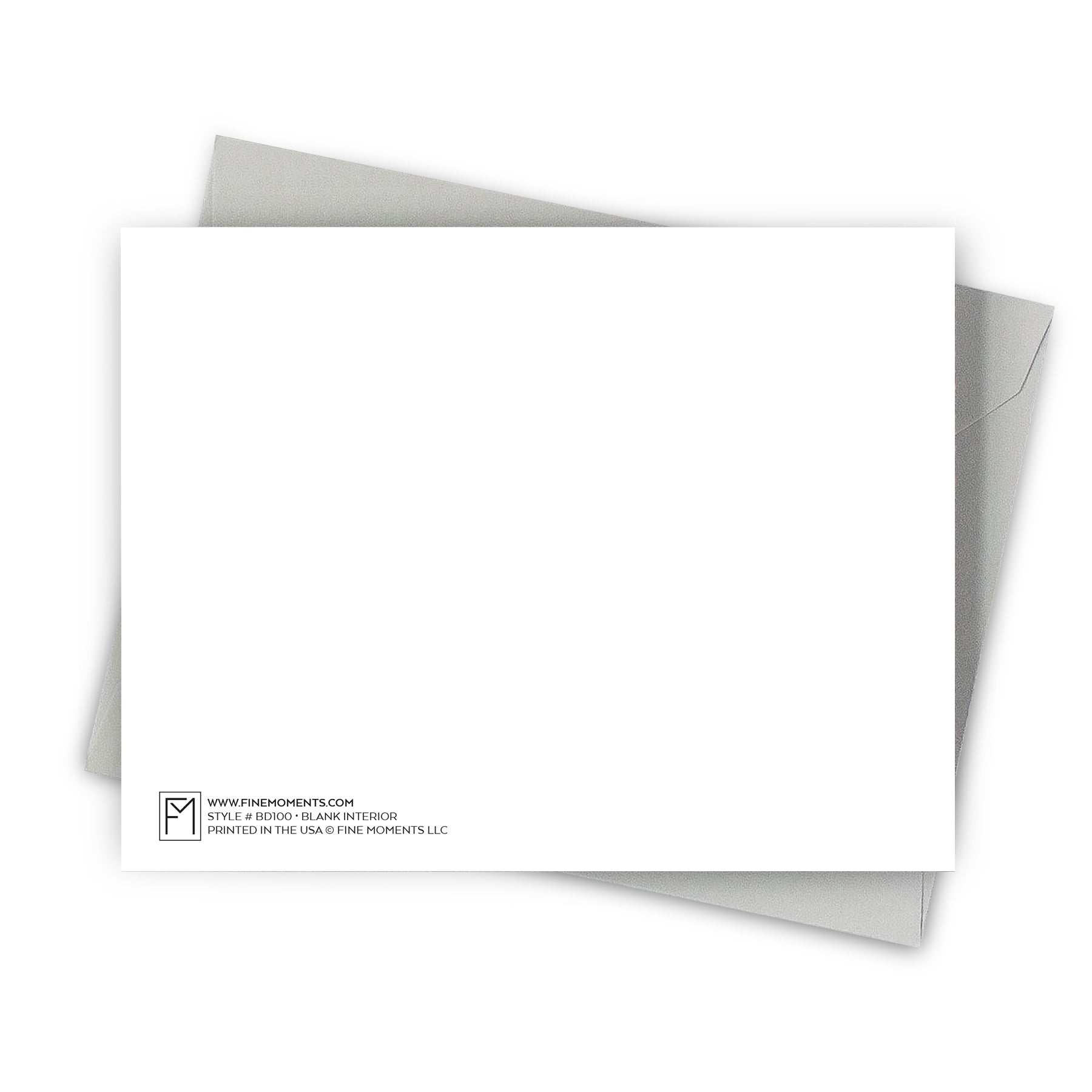 Back of envelope with a visible brand logo on a white background