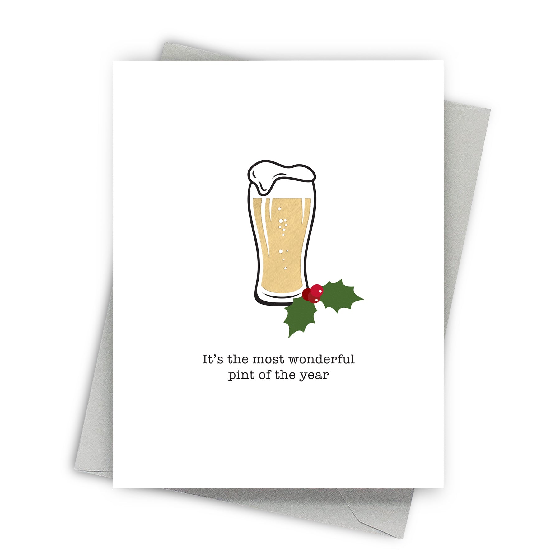 Wonderful Pint Holiday Card by Fine Moments