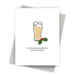 Wonderful Pint Holiday Card by Fine Moments