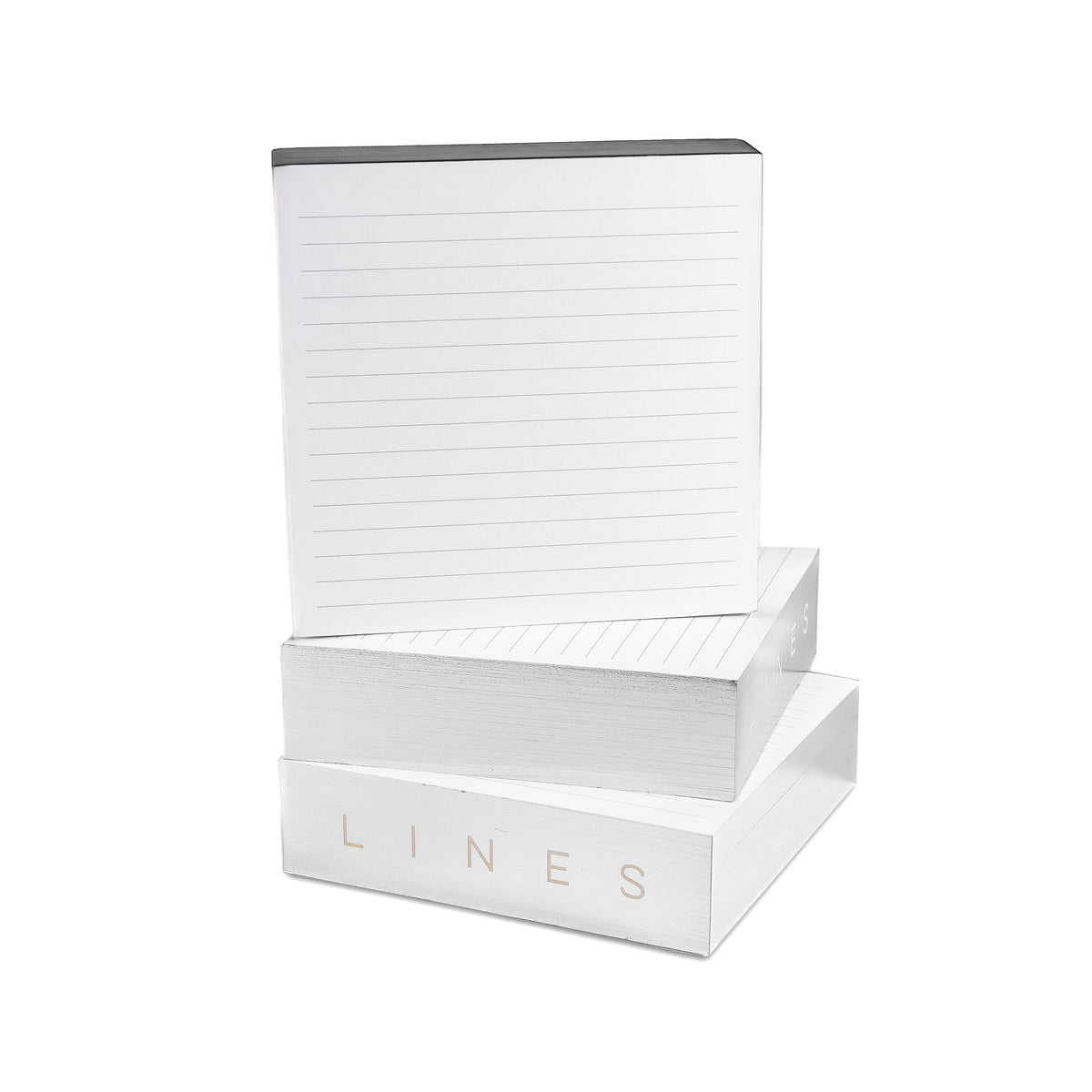 Silver Gilded Notepads on white background