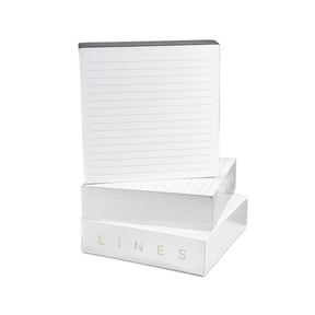 Silver Gilded Notepads on white background