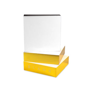 Gold Gilded Notepads on white background