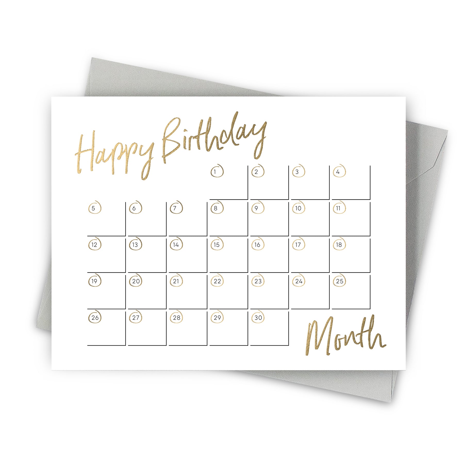 Birthday Calendar Card by Fine Moments