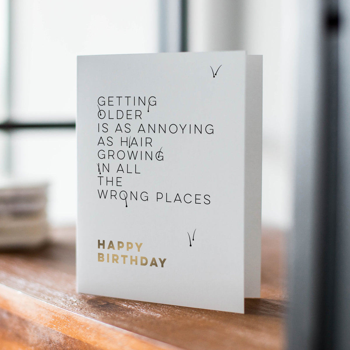 Stylized Hairy Birthday Card by Fine Moments