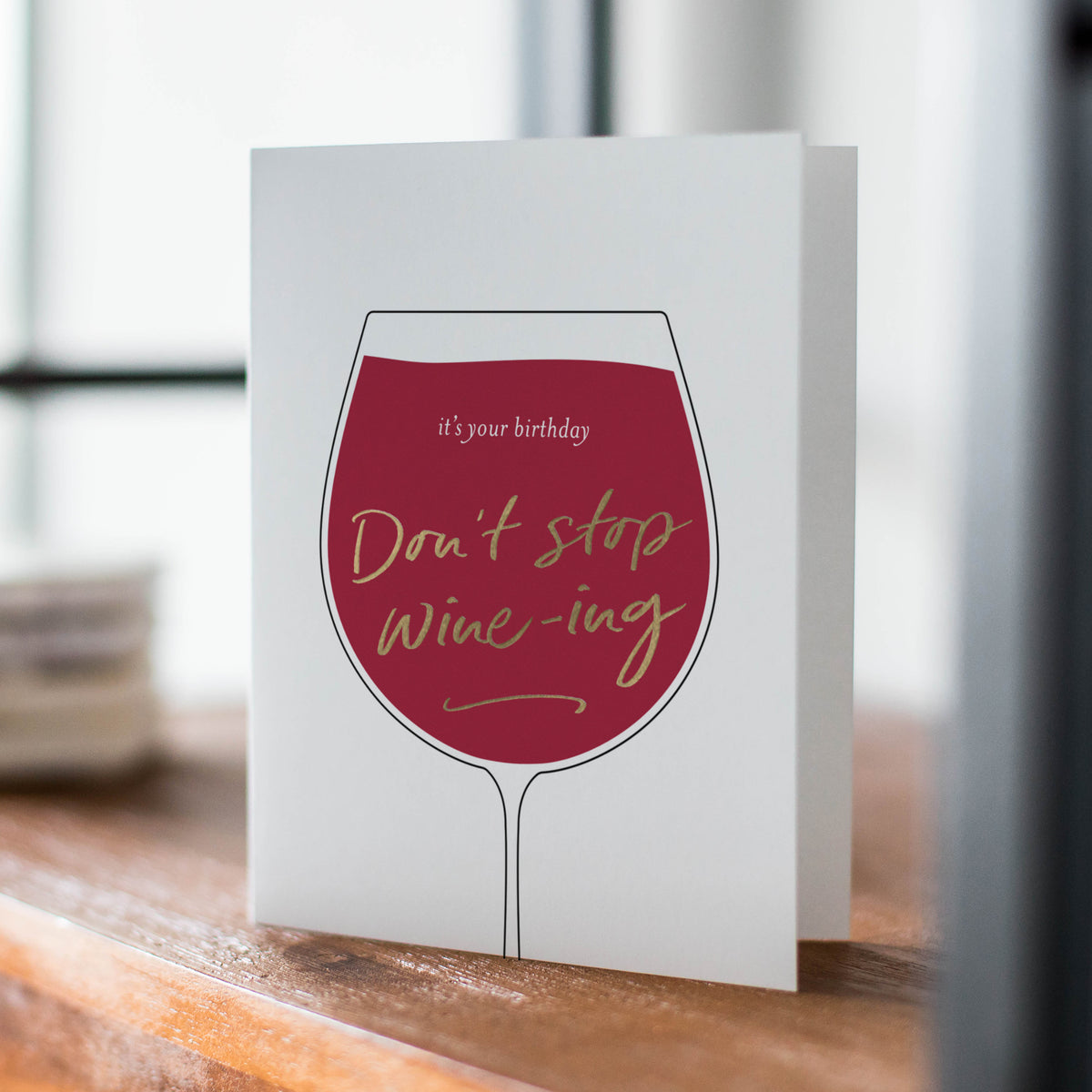 Birthday Wine stylized birthday card by Fine Moments
