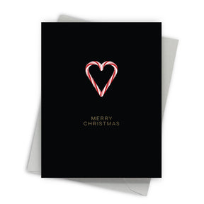 Candy Cane Heart Christmas Card by Fine Moments