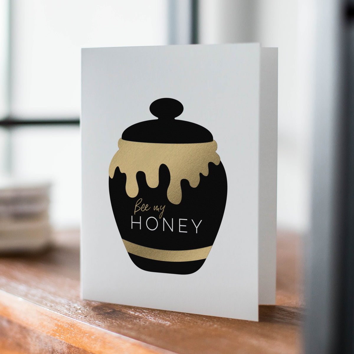 Bee My Honey Jar Stylized Love Card by Fine Moments