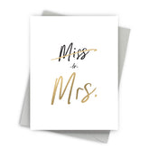 Miss to Mrs Wedding Card by Fine Moments